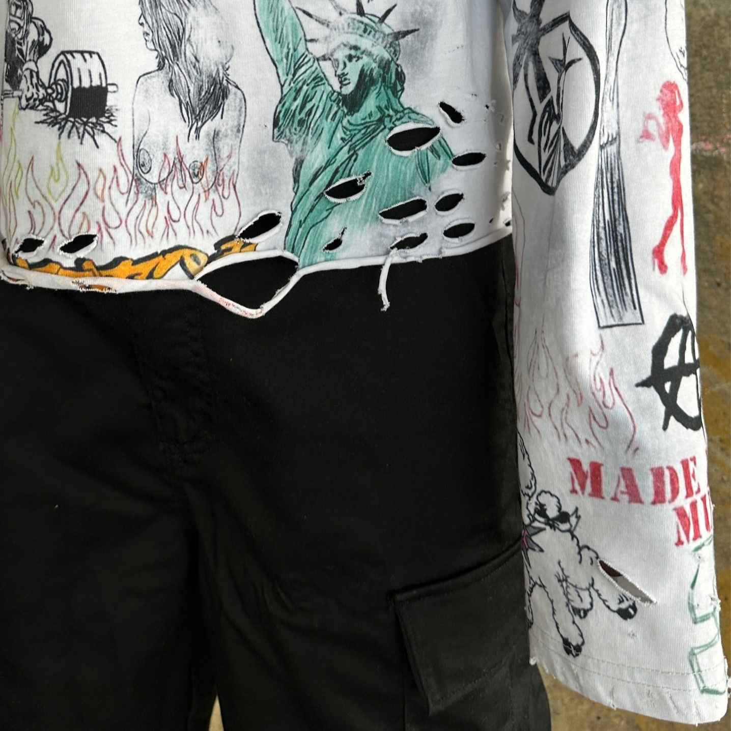 live fast double layer tee